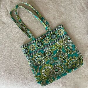 Vera Bradley Green Paisley Tote Bag